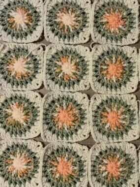 20 Handmade Starburst Squares - Orange Blossom DIY Fashion & Home